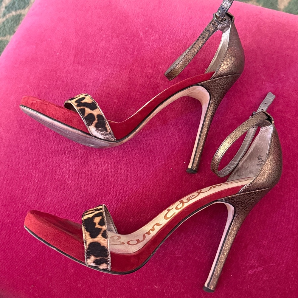 Sam Edelman Leopard Print Heels - Picture 3 of 8